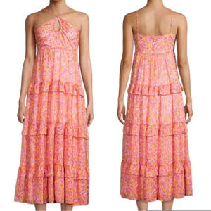 Likely Danielle Floral Printed Tiered  Midi Dress Size 2 NWT